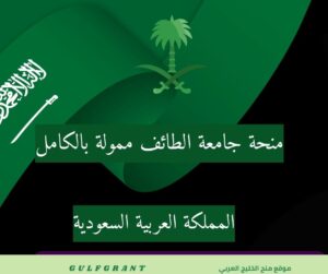 منحة جامعة الطائف ممولة بالكامل