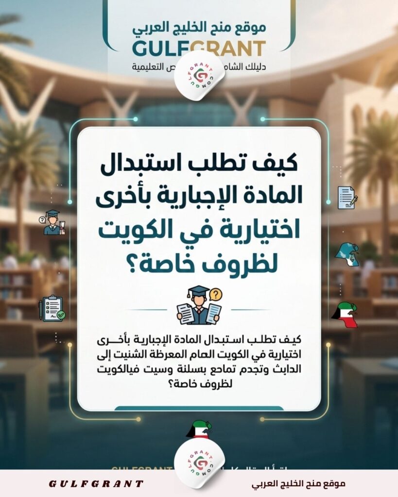 استبدال المادة الإجبارية بأخرى اختيارية