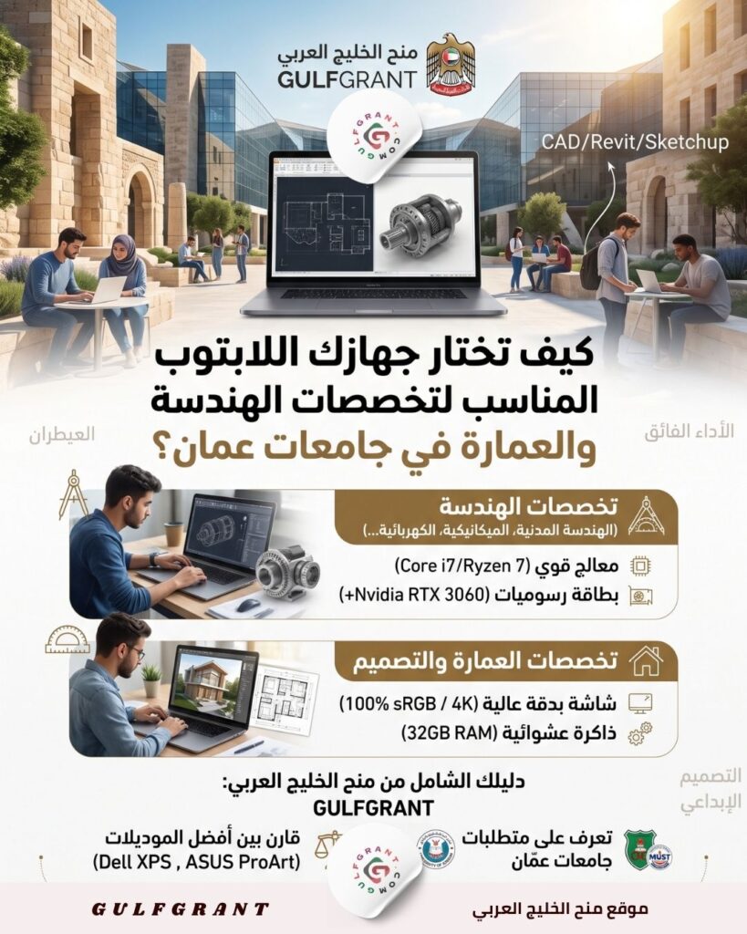 اللابتوب المناسب لتخصصات الهندسة والعمارة