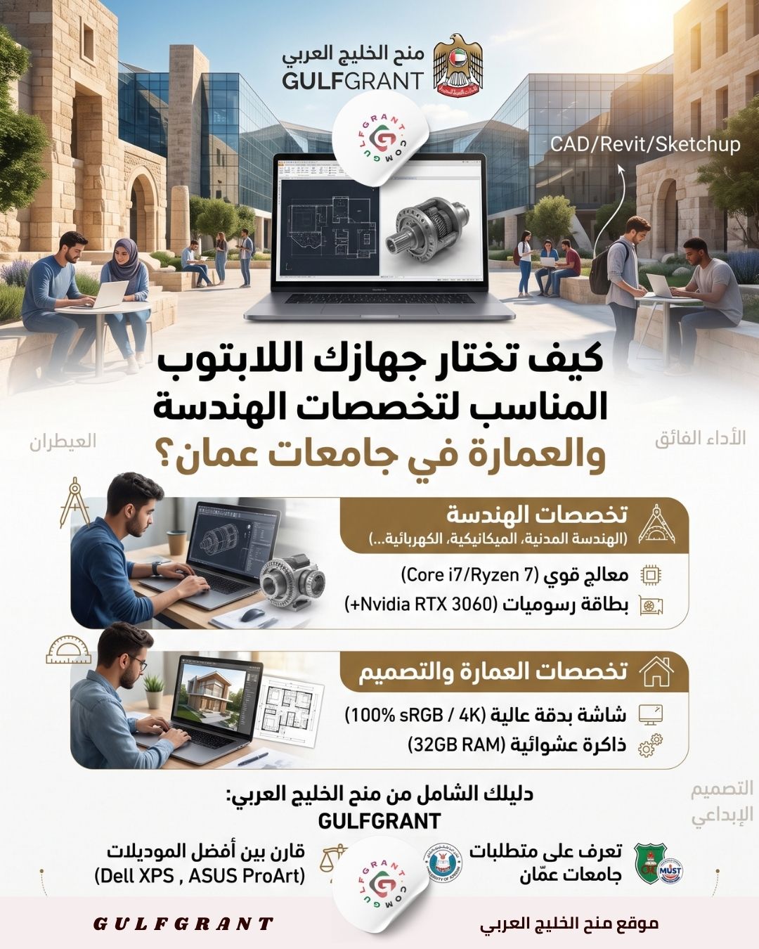 اللابتوب المناسب لتخصصات الهندسة والعمارة