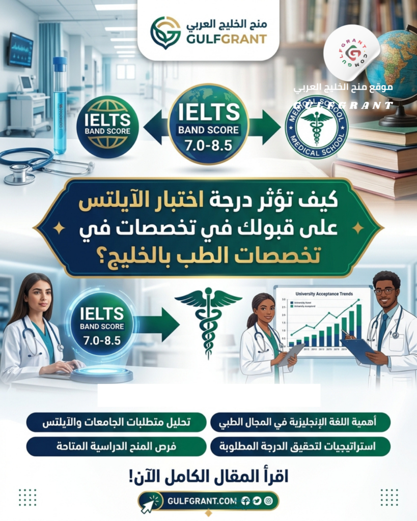 كيف تؤثر درجة اختبار الآيلتس على قبولك في تخصصات الطب بالخليج؟