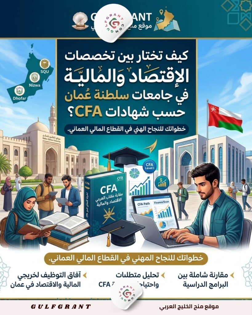 كيف تختار بين تخصصات الاقتصاد والمالية في جامعات سلطنة عمان حسب شهادات CFA