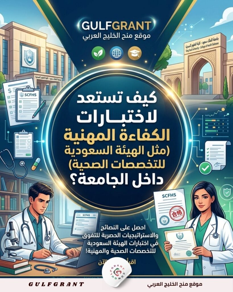 كيف تستعد لاختبارات الكفاءة المهنية (مثل الهيئة السعودية للتخصصات الصحية) داخل الجامعة؟