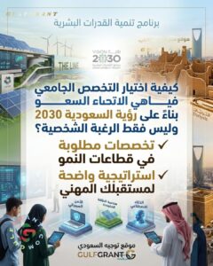 كيفية اختيار التخصص الجامعي بناءً على رؤية السعودية 2030 وليس فقط الرغبة الشخصية؟